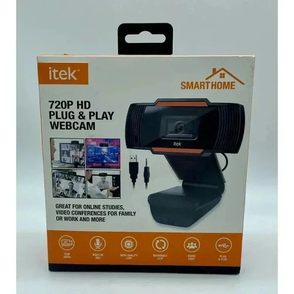 iTek Smart Home‎ HD 720P Plug and Play Webcam w/ Built-in Microphone - 30fps