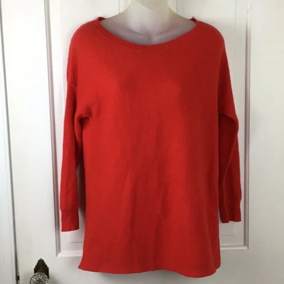 J. Crew Red Oversized Sweater Boatneck