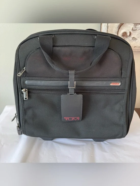 TUMI Rolling Suitcase with Handle for Under Airplane Seat