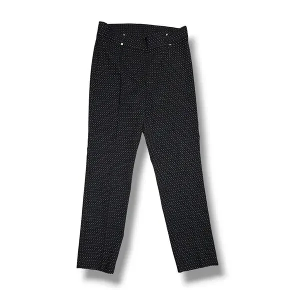 Rafaella women's Comfort Black Textured Dotted Dress Pants