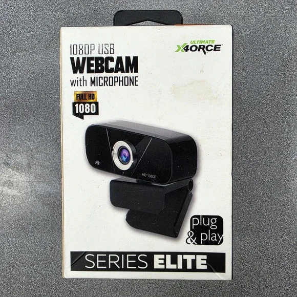 Ultimate X4orce Webcam Series Elite OS 1080p Black New HD USB Microphone X4WCM1