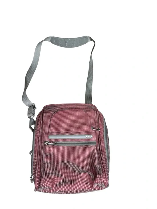 Tumi‎ Red Gray Crossbody Bag Alpha Collection Nylon