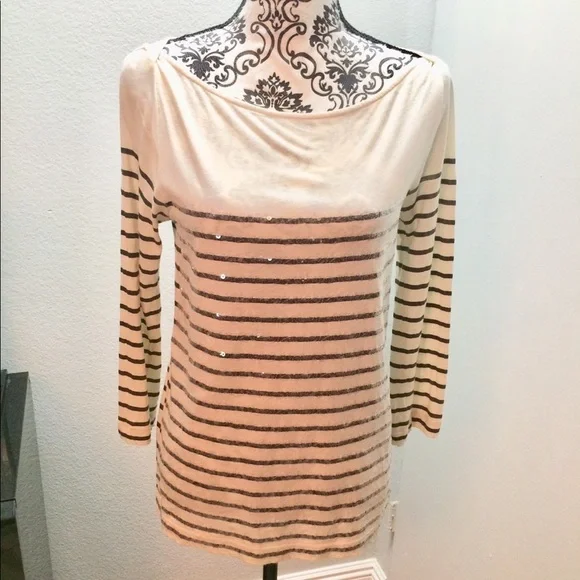 J.Crew Boat Neck Striped Top
