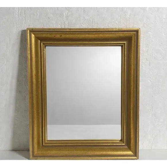 Vintage Gold Wood Frame Mirror 12.5