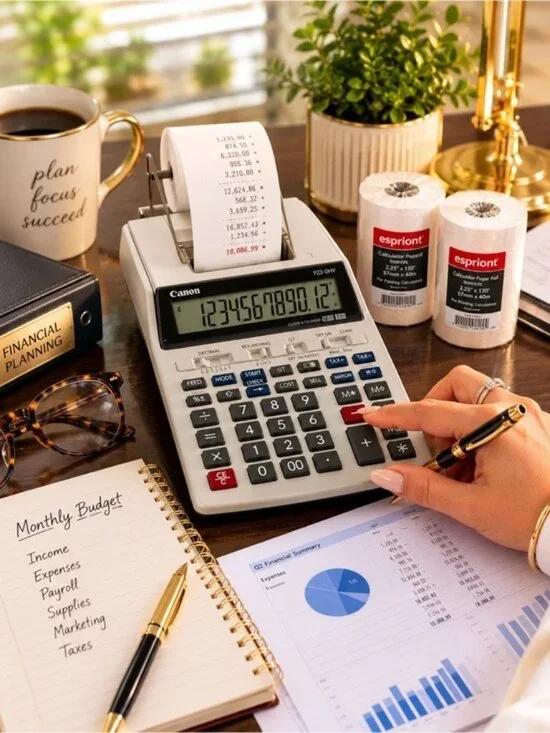 Canon P23-DHV Printing Calculator 12-Digit Desktop Tax Business Calculator w/Box