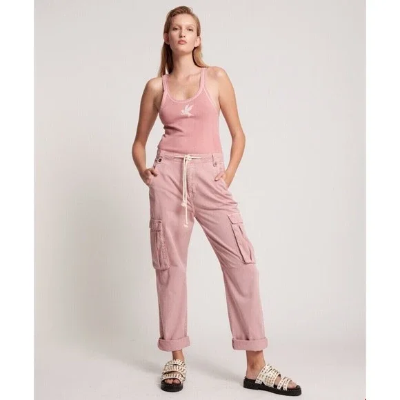 Teaspoon Safari Cargo Relaxed Pant Dirty Pink Women Size 2…