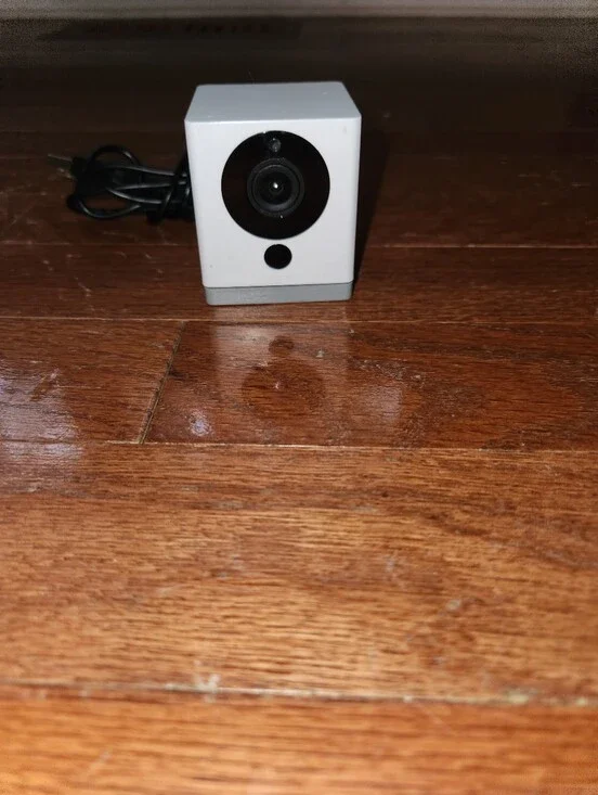 Wyze White Indoor WiFi Cube Camera with Gray Base