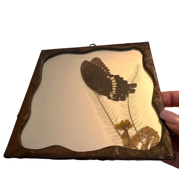 Vintage‎ Pressed Butterfly and Botanicals 5x5