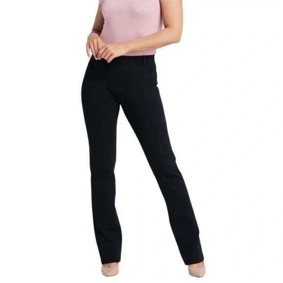 Betabrand Straight-Leg Classic Dress Pant Yoga Pant size Small Petite in Black