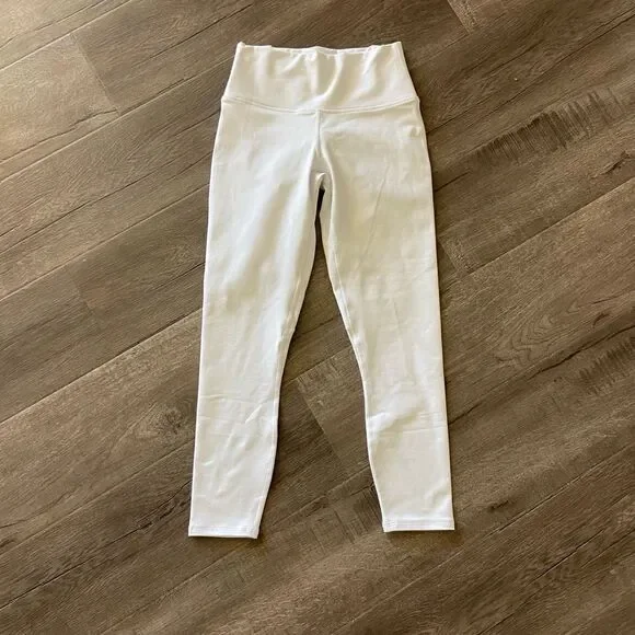Fabletics White Powerhold High-Wasted 7/8 Leggings