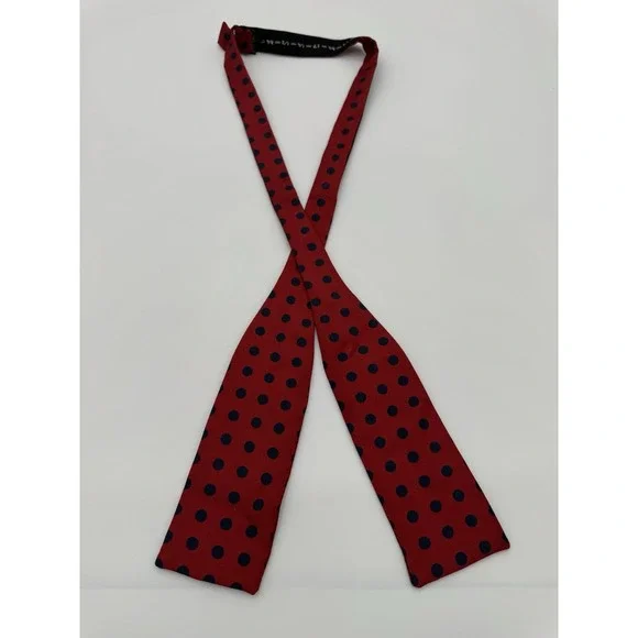 Red Polka Dot Bow Tie Self-Tie Adjustable Mens Formal Tuxedo Classic Vintage