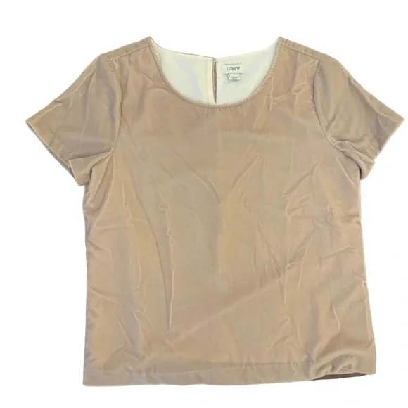 J. Crew Short Sleeve Velvet Top