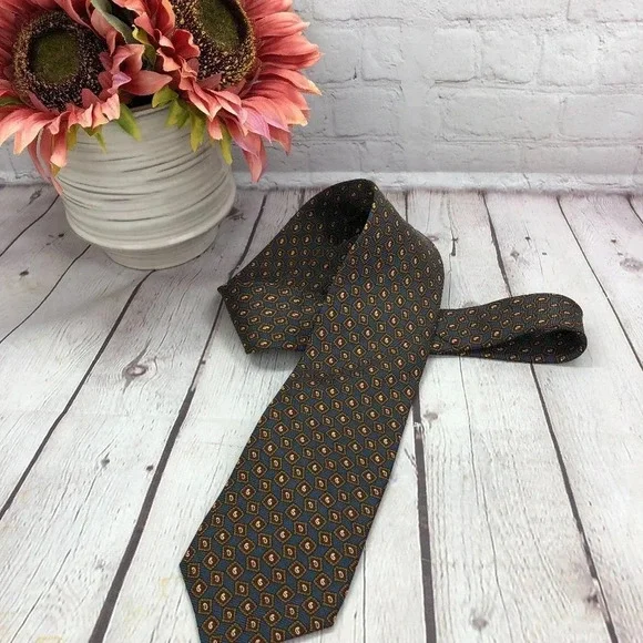 T. Harris London silk Tie designer preppy office business professional attire