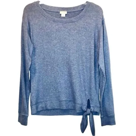 J. Crew Lightweight Sweater with Tie at Waist in Blue Heather Women’s S