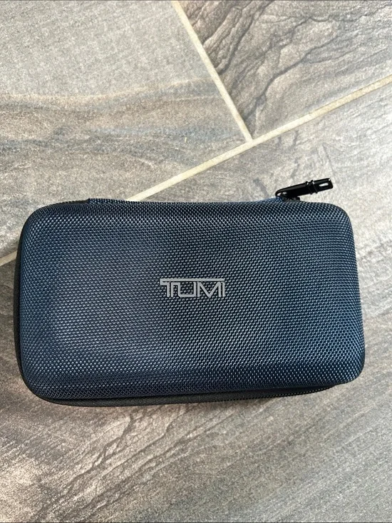 Tumi Navy Hard Shell Accessory Case