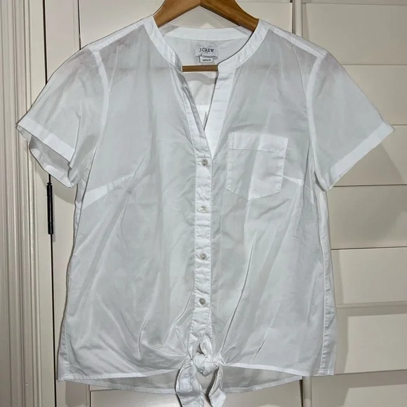 J. Crew White Button Down Blouse