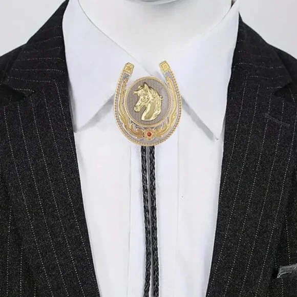 Horse Vintage Native American Western Bolo Tie