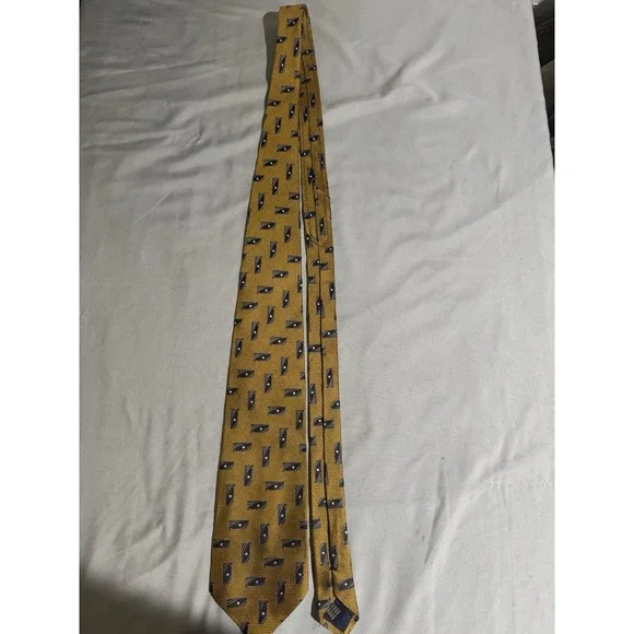 Roundtree & Yorke Italian Silk Neck Tie 3.75 inch Yellow #314