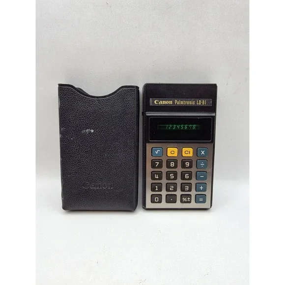 Vintage CANON Palmtronic Calculator LD-81 VFD Green Led Retro Computer Japan