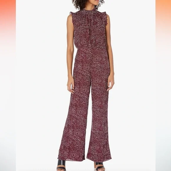 Anthropologie Ali & Jay women’s It's You Girl Sleeveless Maroon Jumpsuit Size M