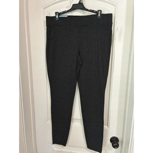 Old Navy leggings Black w White Polka Dots Womens Size Large NWT