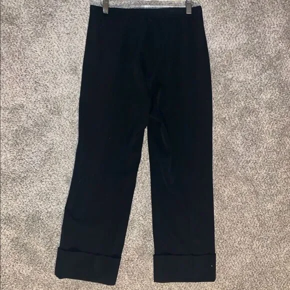 Angeline Kingsley Black Cropped Slacks
