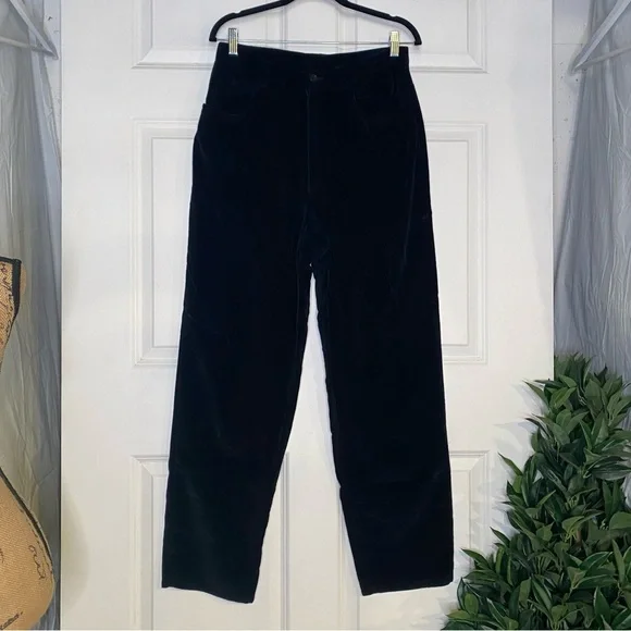 Vintage Lauren Ralph Lauren High Rise Velvet Pants Black Size 12