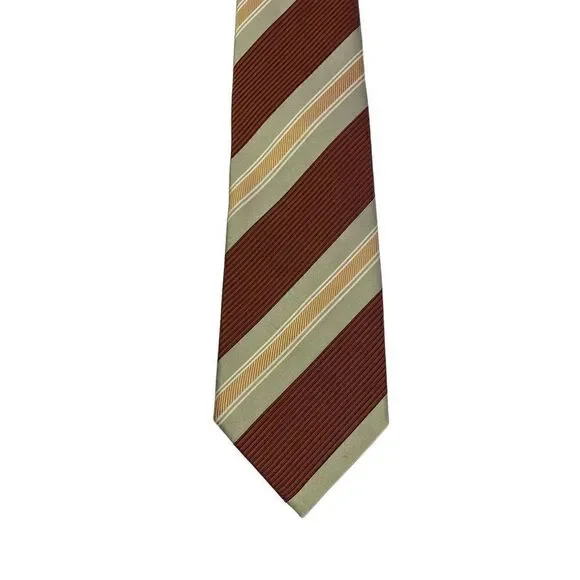 Henry Jacobson Silk Blend Neck Tie Diagonal Stripes