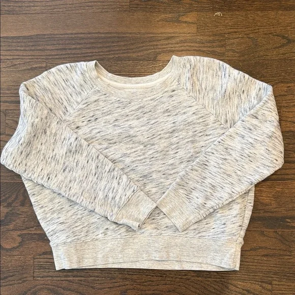 J. Crew Women's Heathered Gray Crew Vintage Fleece Sweatshirt Size Small