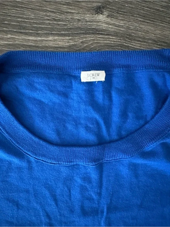 J. Crew Women's Cobalt Scoopneck 3/4 Sleeve Sweater