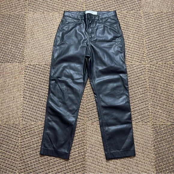 Hollister Black Faux Leather Ultra High-Rise Pants 9R