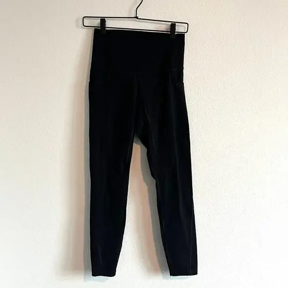 Everlane The Perform Black High-Rise Side Pocket Legging S Soft Sport Clean Girl