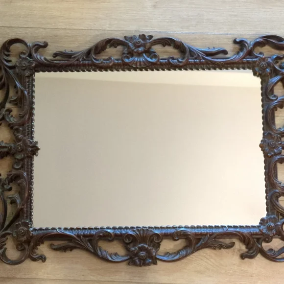 Vintage ornate regal frame wall mirror turner accessories, entryway
