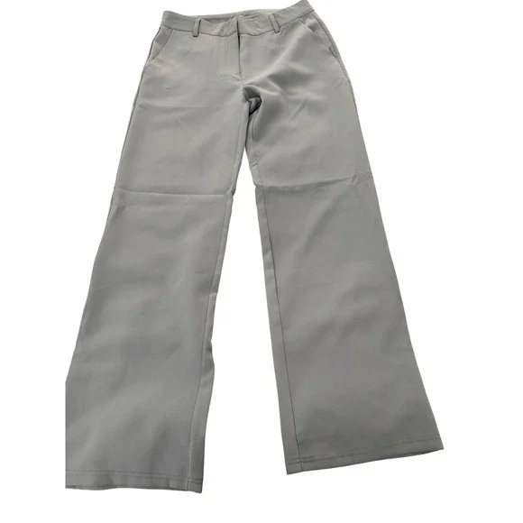 Light Blue Wide Leg Trousers High Waisted Dress Pants for Women