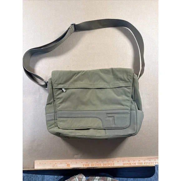Tumi Flap Top Messenger/Laptop Bag, Olive Green, Multi-compartment