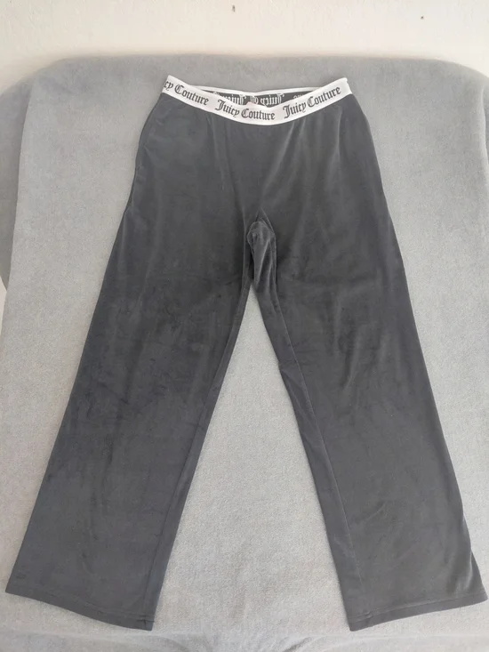 Juicy Couture Velour Sleepwear Pants Bling Logo Y2K Black Medium