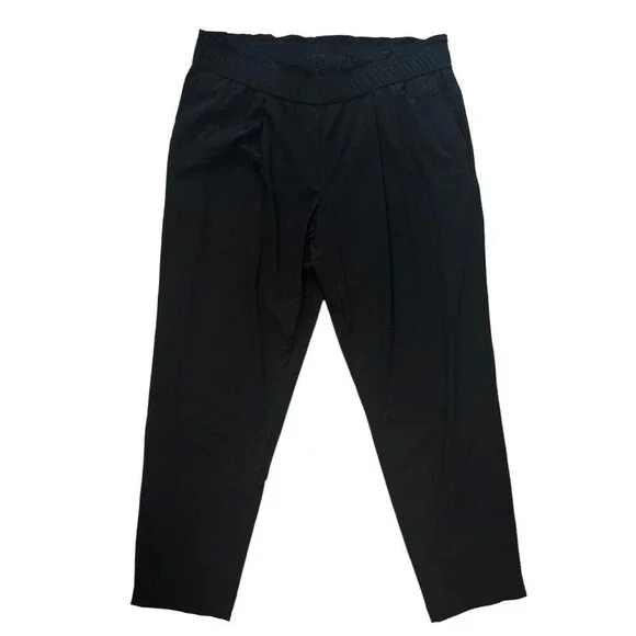 Raffaello Rossi Mimi 7/8 Pant Black Ankle Pull On Straight Leg Size 42 M US 12