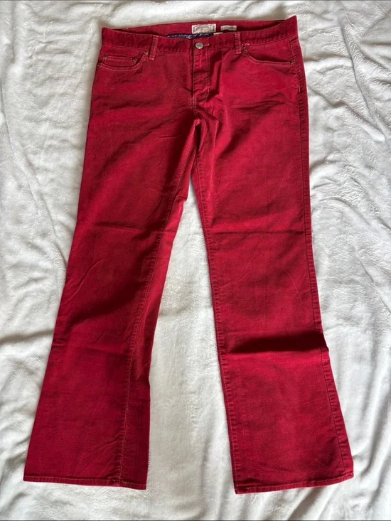 Old Navy Red Corduroy Pants 2005 Y2K vintage