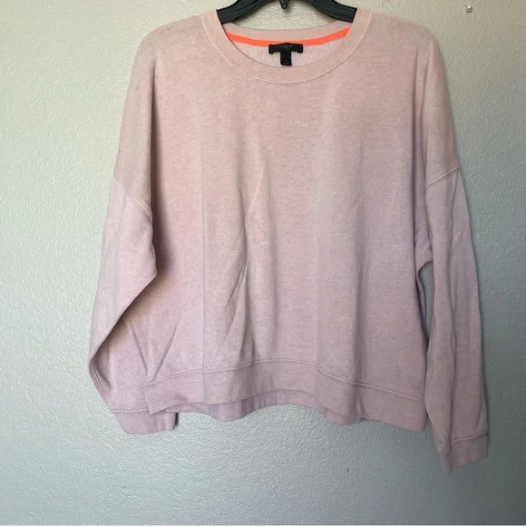 J.Crew Fleece cropped sweatshirt SZ XL