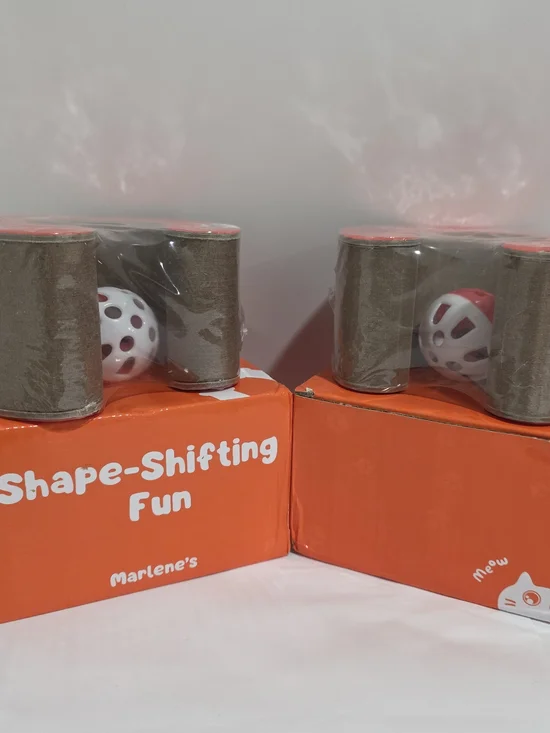 Marlene's Shape-Shifting Cat Scratcher - Orange and White