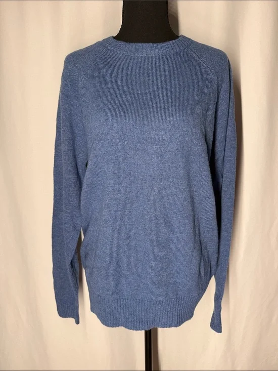 J. Crew Heather Blue Crewneck Sweater