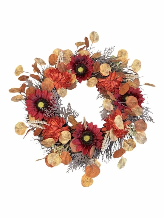 Red Sunflower Autumn Harvest Floral 22