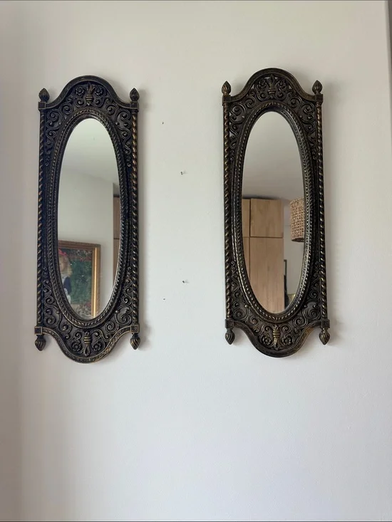 Vintage 1970s Homco Ornate Mirrors
