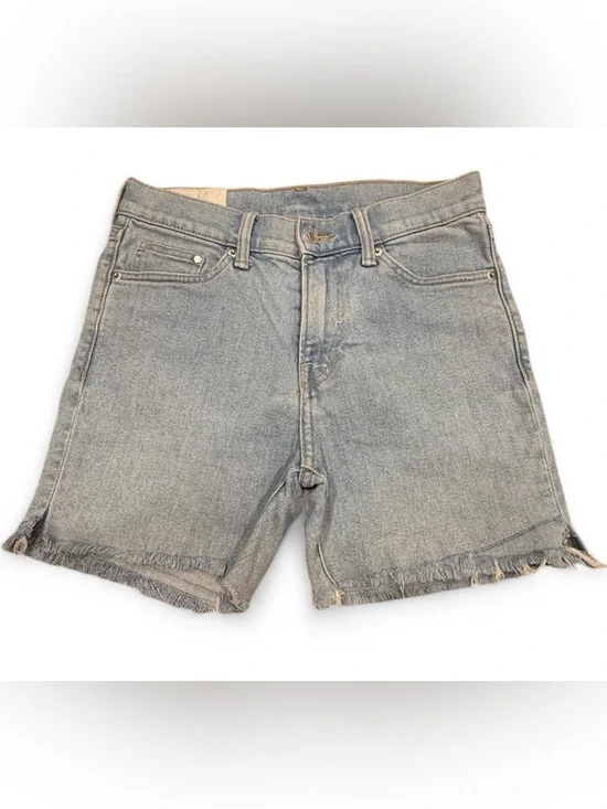 H&M Light Wash Frayed Hem Denim Shorts