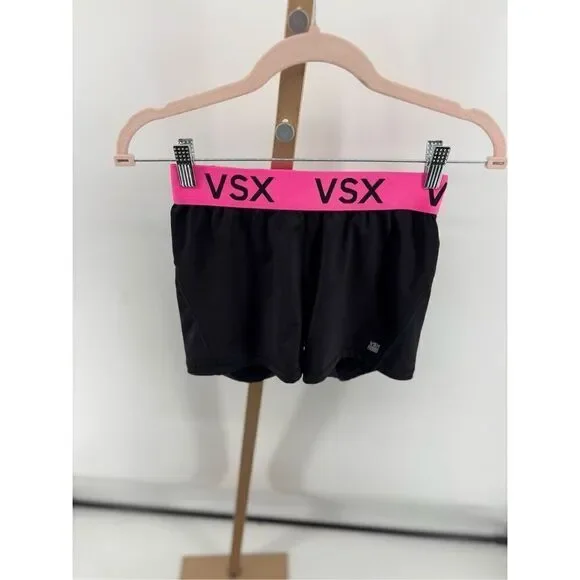 Victoria's Secret VSX Sport Athletic Shorts Black Pink Size Small