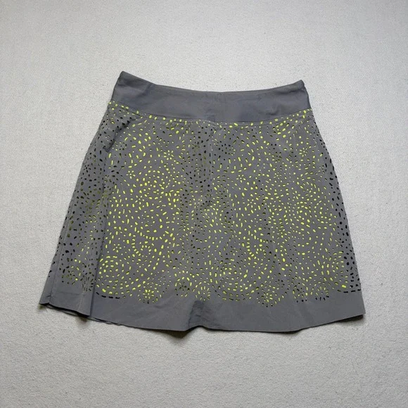 Title Nine Skort Women M Gray Nimblene Laser Cut Eyelet Active Tennis Skirt