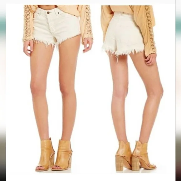 Festival Free People we the free soft relaxed framed raw Fringe Hem