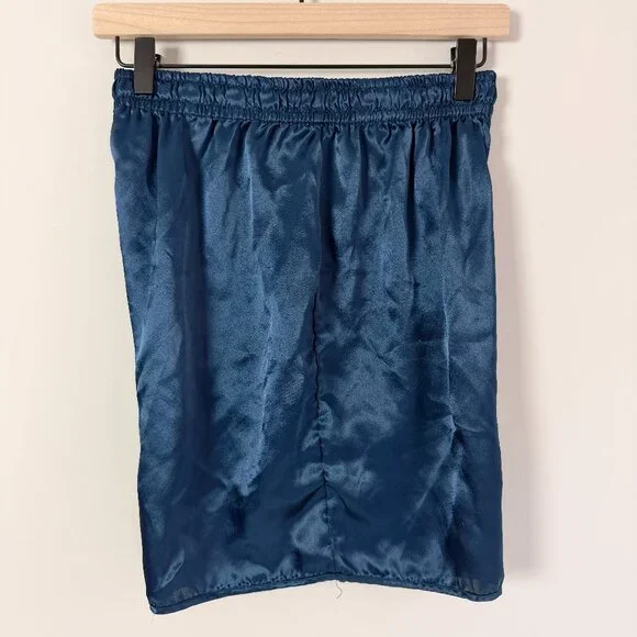 2/$30 Victoria's Secret Petrol Blue Satin Sleep Shorts Small