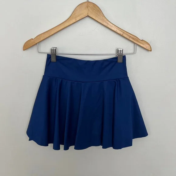 Navy Blue Elastane Skort - Size XS