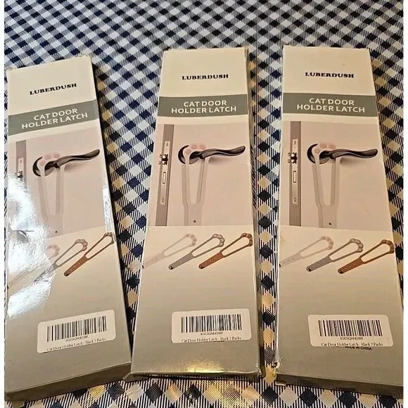 New In Box Cat Door‎ Holder Latch Let Cats in and Keep Dogs Out. Lot Of 3